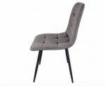 Стул велюровый PM-003 Perfect Home Україна, черный каркас/Sic Velluto 16 Grey