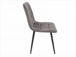 Стул велюровый PM-003 Perfect Home Україна, черный каркас/Sic Velluto 16 Grey