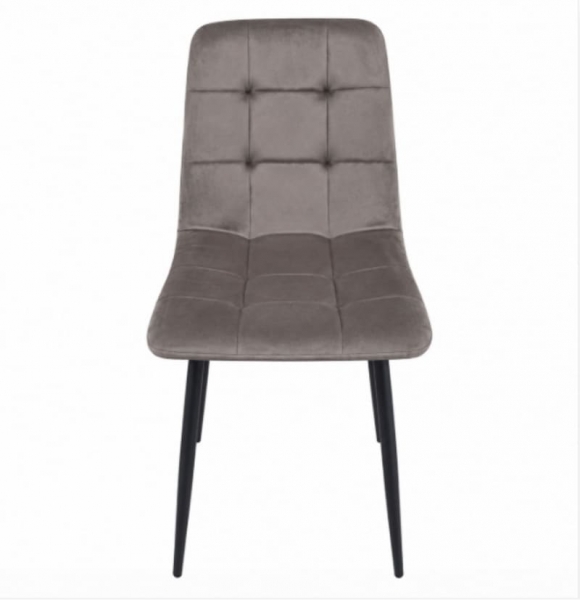Стул велюровый PM-003 Perfect Home Україна, черный каркас/Sic Velluto 16 Grey