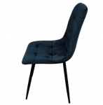 Стул велюровый PM-003 Perfect Home Україна, черный каркас/Sic Velluto 20 Black