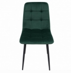 Стул велюровый PM-003 Perfect Home Україна, черный каркас/Sic Velluto 10 Dark Green