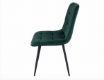 Стул велюровый PM-003 Perfect Home Україна, черный каркас/Sic Velluto 10 Dark Green