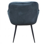 Стул с подлокотниками TABITI Perfect Home, черный каркас/Sic Velluto 19 Graphite