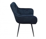 Стул с подлокотниками TABITI Perfect Home, черный каркас/Sic Velluto 20 Black