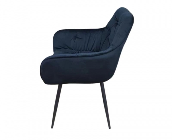 Стул с подлокотниками TABITI Perfect Home, черный каркас/Sic Velluto 20 Black