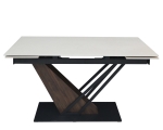 Стіл FERNANDO CERAMIC 160(220)*90 бежевий мат/темний горіх