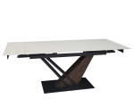 Стіл FERNANDO CERAMIC 160(220)*90 бежевий мат/темний горіх