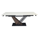 Стіл FERNANDO CERAMIC 160(220)*90 бежевий мат/темний горіх