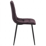 Стілець Cherry-C чорний/вельвет темно-коричневий
