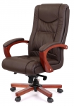 Крісло офісне АКЛАС Артур EX MB (Шкіра LC-K Dark brown/PU Dark brown)
