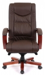 Крісло офісне АКЛАС Артур EX MB (Шкіра LC-K Dark brown/PU Dark brown)