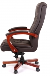 Крісло офісне АКЛАС Артур EX MB (Шкіра LC-K Dark brown/PU Dark brown)
