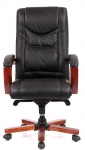 Крісло офісне АКЛАС Артур EX MB (Шкіра LC-A Black/PU Black)