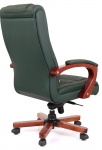 Кресло офисное Аклас Артур EX MB (Кожа Lux LC Green/PU Green)