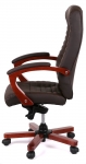 Крісло офісне АКЛАС Атлант EX MB (Шкіра LC-K Dark brown/PU Dark brown)