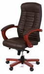 Крісло офісне АКЛАС Атлант EX MB (Шкіра LC-K Dark brown/PU Dark brown)