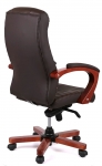 Крісло офісне АКЛАС Атлант EX MB (Шкіра LC-K Dark brown/PU Dark brown)