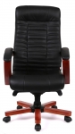Кресло офисное Аклас Атлант EX MB (Кожа LC-A Black/PU Black)
