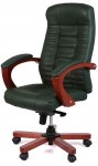 Крісло офісне АКЛАС Атлант EX MB (Шкіра Lux LC Green/PU Green)