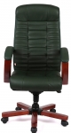 Крісло офісне АКЛАС Атлант EX MB (Шкіра Lux LC Green/PU Green)