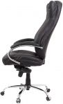 Кресло офисное АКЛАС Бадалона CH MB (Кожа LC-A Black/PU Black)
