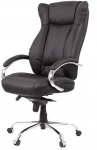 Кресло офисное АКЛАС Бадалона CH MB (Кожа LC-A Black/PU Black)
