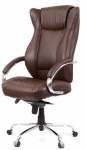 Крісло офісне АКЛАС Бадалона CH MB (Шкіра LC-K Dark brown/PU Dark brown)