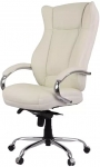 Крісло офісне АКЛАС Бадалона CH MB (Шкіра Lux LC-W White/PU White)