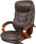 Крісло офісне АКЛАС Валенсія Soft EX MB (Шкіра LC-K Dark brown/PU Dark brown)