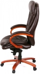 Крісло офісне АКЛАС Валенсія Soft EX MB (Шкіра LC-K Dark brown/PU Dark brown)