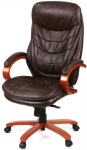 Крісло офісне АКЛАС Валенсія Soft EX MB (Шкіра LC-K Dark brown/PU Dark brown)