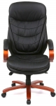 Кресло офисное Аклас Валенсия Soft EX MB (Кожа LC-A Black/PU Black)