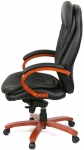 Кресло офисное Аклас Валенсия Soft EX MB (Кожа LC-A Black/PU Black)