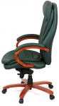 Крісло офісне АКЛАС Валенсія Soft EX MB (Шкіра Lux LC Green/PU Green)