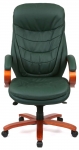 Крісло офісне АКЛАС Валенсія Soft EX MB (Шкіра Lux LC Green/PU Green)
