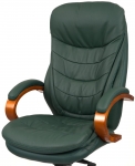 Крісло офісне АКЛАС Валенсія Soft EX MB (Шкіра Lux LC Green/PU Green)