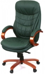 Крісло офісне АКЛАС Валенсія Soft EX MB (Шкіра Lux LC Green/PU Green)