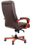 Кресло офисное Аклас Гаспар ЭХ МB (Кожа LC-K Dark brown/PU Dark brown)