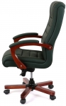 Крісло офісне АКЛАС Гаспар ЕХ МB (Шкіра Lux LC Green/PU Green)