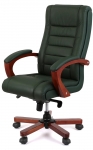 Крісло офісне АКЛАС Гаспар ЕХ МB (Шкіра Lux LC Green/PU Green)