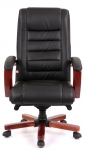 Крісло офісне АКЛАС Гаспар ЕХ МB (Шкіра LC-A Black/PU Black)