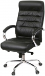 Кресло офисное Аклас Камиль CH MB (Кожа LC-A Black/PU Black)