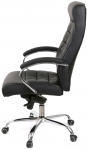 Кресло офисное Аклас Камиль CH MB (Кожа LC-A Black/PU Black)