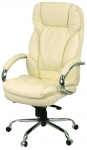 Кресло АКЛАС Тироль CH MB (Кожа LC-F Beige/PU Beige)