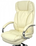 Кресло АКЛАС Тироль CH MB (Кожа LC-F Beige/PU Beige)