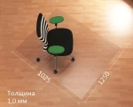 Килимок під крісло захисний для підлоги AironTrade 125x102.5x1 (Прозорий)