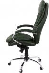 Крісло АКЛАС Валенсія Soft CH MB (Шкіра Lux LC Green/PU Green)