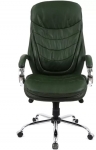 Крісло АКЛАС Валенсія Soft CH MB (Шкіра Lux LC Green/PU Green)