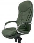 Крісло АКЛАС Валенсія Soft CH MB (Шкіра Lux LC Green/PU Green)