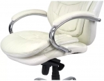 Крісло АКЛАС Валенсія Soft CH MB (Шкіра Lux LC-W White/PU White)